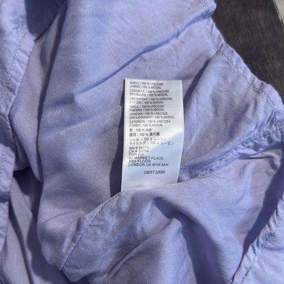 Anthropologie Lavender Floral Midi Dress Smock Back Waistband Size 8 - Picture 11 of 11